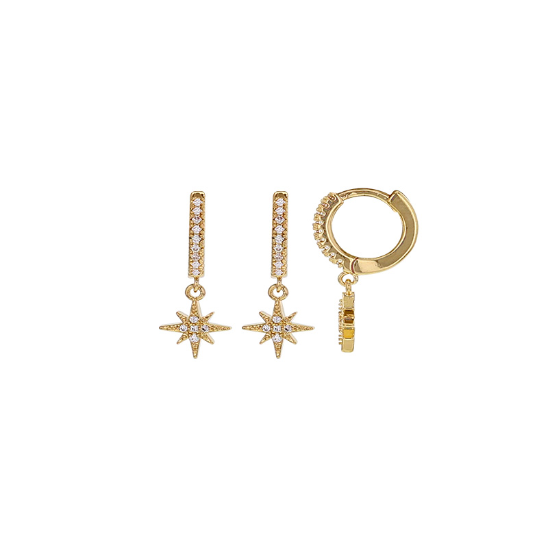 Star Hoop Earrings