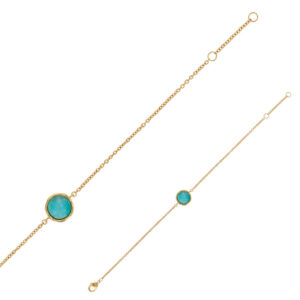 Amazonite Gold Bracelet
