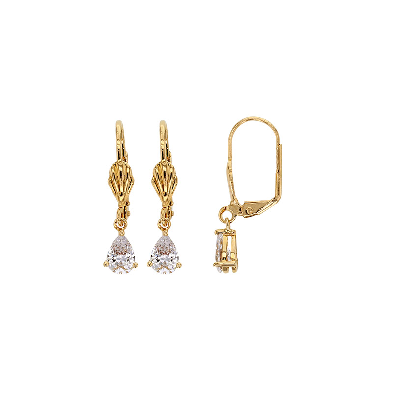 Pear Zirconia Earrings