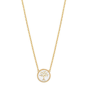 Tree of Life White Necklace